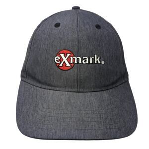 eXmark Strapback Baseball Cap Gray One Size Adjustable Embroidered 4imprint
